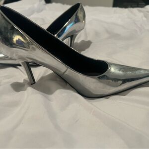 Silver Stiletto Heels